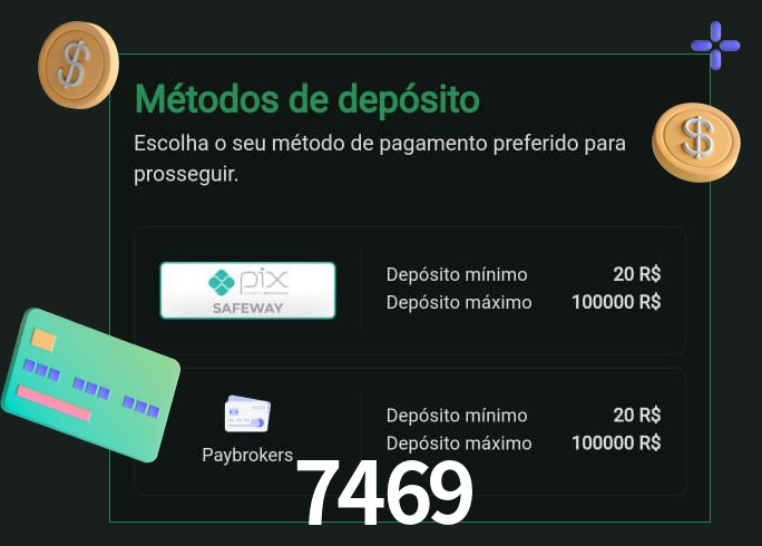 O cassino 7469 oferece uma grande variedade de métodos de pagamento